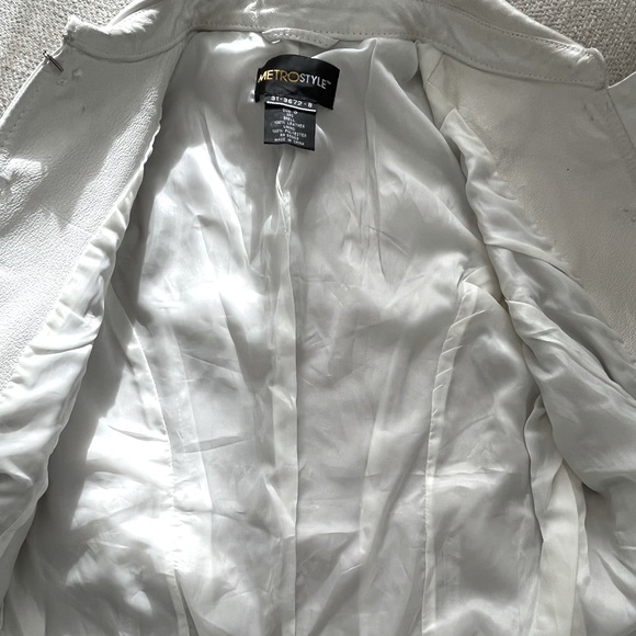 White Leather Top - Picture 6 of 7